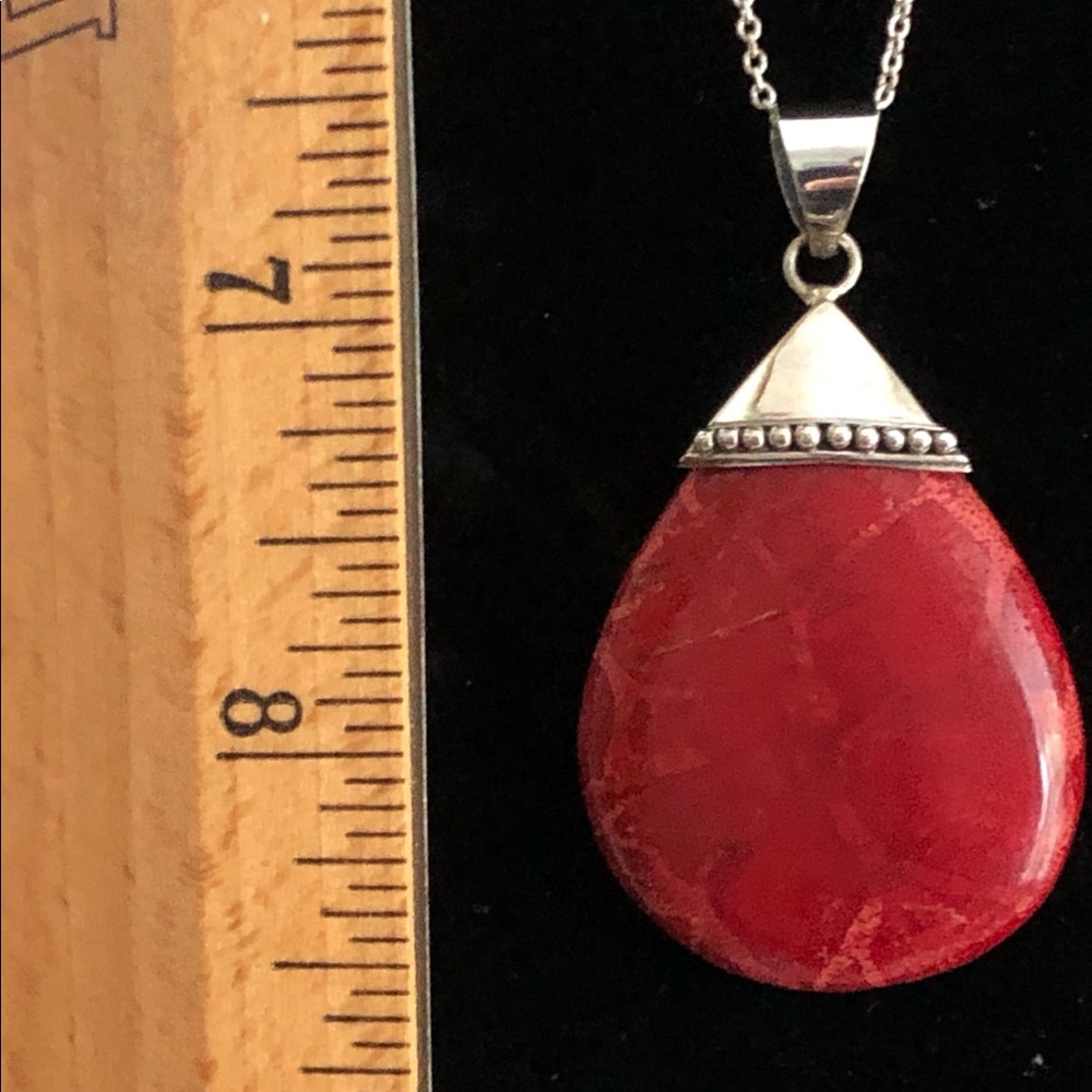 Jasper Pendant with silver chain